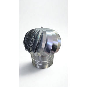 Ventilador de Techo Industrial de Acero Inoxidable, Tipo Campana Rotatoria Impulsada por el Viento, Independiente, para Extracción de Gases de Combustión y Aire - Product Image 1