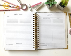 Custom Private Label Hardcover Spiral Binding <strong>Fitness</strong> 2027 Goals Journal <strong>Planner</strong> for Workouts - Product Image 2