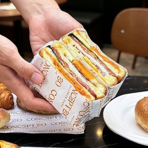Food Grade Custom Logo Food Grade PE <b>Wax</b> <b>Paper</b> Burger Wrapping <b>Paper</b> Greaseproof Sandwich Wrap for Fries Fried Chicken - Product Image 6