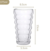 Verre borosilicate double couche transparent, résistant à la chaleur, design européen GB, personnalisé, très vendu, pour usage professionnel au bureau