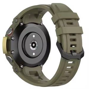 Bracelet de montre SmartWatch Silicone Runnber Vert Noir Bracelet de montre intelligent pour <span class=keywords><strong>Huami</strong></span> <span class=keywords><strong>Amazfit</strong></span> T Rex 2 T-rex 2 Correa - Product Image 6