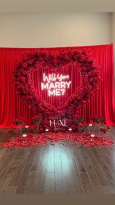 ¡Venta al por mayor! Arco de corazón con flor artificial en forma de corazón, arco de flores, rosa, amor, arco de flores, telón de fondo, decoración de boda - Product Image 2