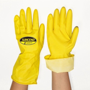 Suncend Safety Custom ized Frau Lange Super Latex Hitze beständige Geschirrs pülung Haushalts sicherheits handschuhe - Product Image 5