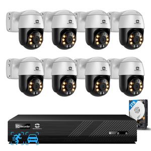 GWSECU Cctv <span class=keywords><strong>Ptz</strong></span> <span class=keywords><strong>Camera</strong></span> System 8 Channel PoE NVR Kit Pan Tilt Zoom Audio bidireccional Full Color <span class=keywords><strong>PTZ</strong></span> Rotación Cámaras de vigilancia - Product Image 1