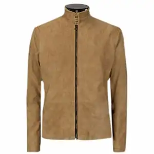 Blouson d'hiver pour homme, Style de motard, blouse en cuir suédé marron, matériel de haute qualité, prix en gros