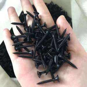 Tornillos para paneles <span class=keywords><strong>de</strong></span> yeso con cabeza <span class=keywords><strong>de</strong></span> trompeta, fosfatados negros, rosca fina, para construcción - Product Image 4