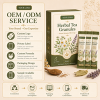 Granulés de thé aux herbes OEM/ODM, boisson botanique instantanée, sachets de 4g, marque privée
