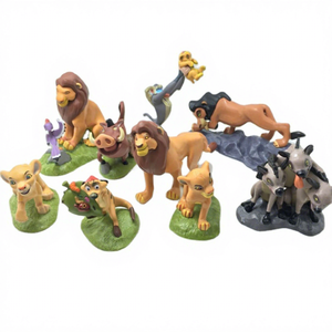Figurines d'anime Simba <span class=keywords><strong>Le</strong></span> <span class=keywords><strong>Roi</strong></span> <span class=keywords><strong>Lion</strong></span> de haute qualité, 9 pièces, jouet de dessin animé, PVC écologique, 10 cm, marque personnalisée RD - Product Image 1
