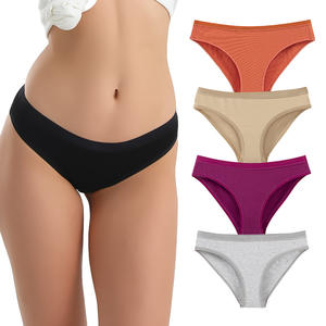 Braguitas de punto sin costuras de tiro bajo sexys para mujer, estilo europeo-americano 2024, 40% algodón peinado, cómodas, ecológicas, ODM - Product Image 6