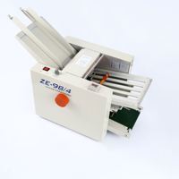REALMAX ZE-8B/4 Machine à plier le papier à grande vitesse pour livrets et enveloppes, petite machine à brochures, agrafeuse et plieuse de papier