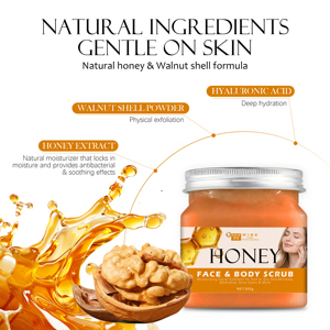 <span class=keywords><strong>Gommage</strong></span> exfoliant au miel pour femmes 500g pour un nettoyage doux et une hydratation profonde pour le corps, le <span class=keywords><strong>visage</strong></span>, les mains et les pieds OEM - Product Image 2