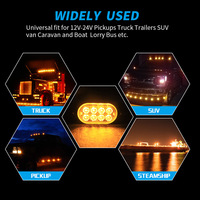 Nouvelle lumière stroboscopique LED mince, feux de position latéraux, feux d'avertissement 12-24V pour camions et remorques