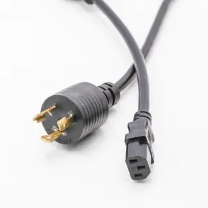 20 Amp, 277 Volt, NEMA L6-20P Locking Plug Industrial Grade, Grounding-power cord-80
