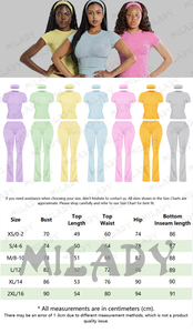 Completo Sportivo Casual da Donna 2026 con Logo Personalizzato: Top a Maniche Corte <span class=keywords><strong>e</strong></span> <span class=keywords><strong>Pantaloni</strong></span> <span class=keywords><strong>Lunghi</strong></span> con Fascia per Capelli, Tinta Unita - Product Image 4