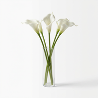 Fleurs de lys Calla au toucher réel, longues tiges en mousse EVA, décoration de table à manger, style minimaliste, mariage, Saint-Valentin, durable