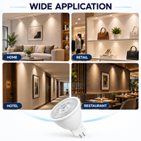 Ampoule LED Spot DC 12V 5W MR16 GU5.3 CRI85 Sans scintillement 3000K 6500K 38 °   Lampe à faisceau étroit pour éclairage encastré au plafond