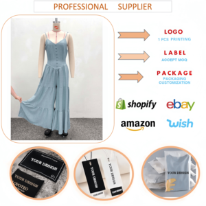 <span class=keywords><strong>Mono</strong></span> elegante de verano para mujer, estilo africano, con cuello en <span class=keywords><strong>V</strong></span> profundo, pantalón <span class=keywords><strong>largo</strong></span> de cintura alta y pierna ancha - Product Image 4