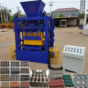 Hollow cement sand brick molds road paver laying plastic brick moulding hydraulic press concrete block making machine automatic