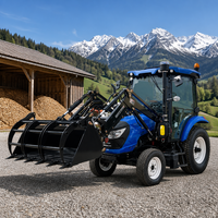Tracteur agricole à roues 4x4 de 80 CV, modèle Exemplary, avec cabine climatisée, système hydraulique robuste, capacité de levage élevée et opération sur le terrain moderne.