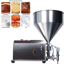 Machine de remplissage semi-automatique à pompe à rotor servo-moteur pour pâtes à haute viscosité, chocolat, sauce chili, pâte de sésame, crème cosmétique - Product Image 1