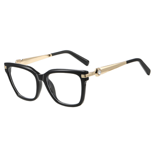 MS 92608 <span class=keywords><strong>Gafas</strong></span> <span class=keywords><strong>de</strong></span> Moda para Mujer con Protección Anti-Luz Azul, Montura Cuadrada Redonda con Detalles Hexagonales <span class=keywords><strong>de</strong></span> Cristal, Aptas para Lentes <span class=keywords><strong>Graduadas</strong></span> - Product Image 3