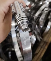 Collier de serrage de type américain résistant à haute pression, collier de serrage en acier inoxydable 304 pour pipeline industriel haute température