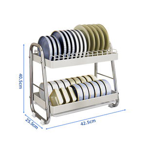 Gỉ bằng chứng nhà bếp món ăn khô giá sắt 304 thép không gỉ món ăn giá với drainboard món ăn drainer - Product Image 4