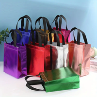 Sac fourre-tout personnalisé laser réutilisable laminé non tissé sacs fourre-tout imperméable or rose shopping sacs en tissu PP avec votre LOGO