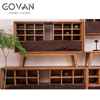 Wabi Sabi Stand tampilan lemari samping Furniture Interior Elm kualitas lemari samping