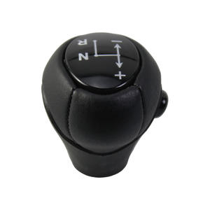 Pommeau de levier de vitesse automatique en cuir pour voitures Smart Benz, noir et argent, design ergonomique - Product Image 3