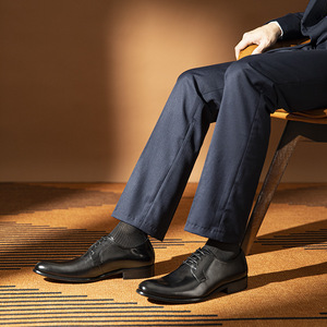 Chaussures habillées de luxe pour hommes en cuir de vachette pleine fleur de qualité supérieure, confortables et respirantes, collection 2026 - Product Image 4