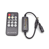 Nouvelle télécommande DC5-24V RF Mini 14 touches couleur unique Mini contrôleur LED couleur unique pour bande lumineuse LED