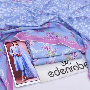 Ensemble décontracté traditionnel pour femme Edenrobe, non cousu, imprimé numérique, motif floral, été, style pakistanais et indien, pour les fêtes - Product Image 1