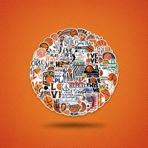 Autocollants personnalisés en PVC pour le basketball, imperméables, résistants aux déchirures, couleurs vives, pour ordinateur portable ou voiture, pour les fans de dessins animés. - Product Image 1