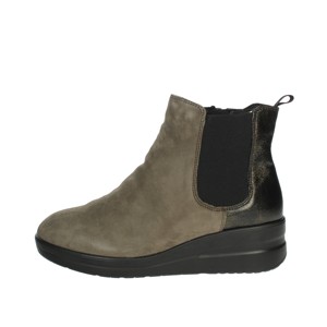 Stivaletti autunno/inverno zeppa con tacco alto scarpe con plateau traspirante cotone crescente stampato modello occidentale IV220291 - Product Image 1