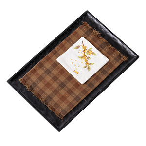 Ensemble de tapis de brassage à sec traditionnels chinois, carré, antidérapant, pour table à thé, isolation thermique, plateau à thé, accessoires pour le thé - Product Image 5