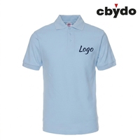 T-shirt d'été à manches courtes en pur coton de couleur unie pour homme, avec logo imprimé personnalisé, col à revers, style utilitaire, personnalisable DIY