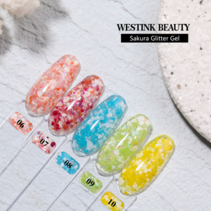 Esmalte de Gel UV de larga duración, Gel de uñas de lentejuelas brillantes, <span class=keywords><strong>Sakura</strong></span>, Logo personalizado, 15ml, precio al por mayor - Product Image 3