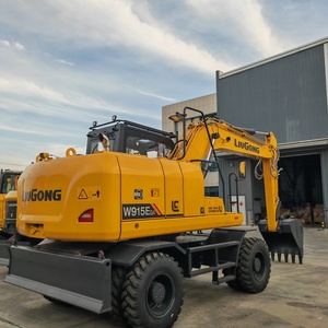 Excavadora de ruedas Liugong W915E usada de 7.5 toneladas de buena calidad con precio económico, excavadora usada en venta, maquinaria de segunda mano - Product Image 1