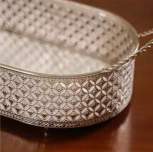 Plateau de service décoratif en métal de haute qualité pour le stockage et l'organisation à domicile plateau de service de boissons en gros - Product Image 4