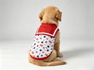 Gilet d'été respirant en maille pour animaux de compagnie, motif ancre <span class=keywords><strong>nautique</strong></span>, col marin anti-suffocation, vêtements pour chiens et chats – Vente chaude - Product Image 5