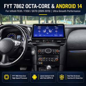 Reproductor de DVD para Auto Android 14 de 12.3 Pulgadas, 1920x720 IPS, CarPlay, GPS para Infiniti FX35 FX50 QX70 S51 2009-2019 - Product Image 4