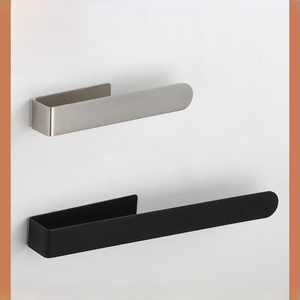 Porte-serviettes mural simple de style américain en acier inoxydable brossé, sans perçage, technique de suspension tressée, pour l'exportation - Product Image 4