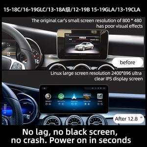 10.25/12.3/12.8ลินุกซ์หน้าจอสัมผัสวิทยุติดรถยนต์ลินุกซ์ไร้สาย CarPlay หน้าจอดิจิตอลรถยนต์ Mercedes C W205 GLC X253 AB CLA <span class=keywords><strong>GLA</strong></span> 13-19 - Product Image 2