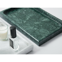 SH STONE Marbre Homewares Marbre Naturel Présentoir À Bijoux Service Salle De Bains Plateau Personnalisé Décor À La Maison Rectangle Vert Marbre Plateaux