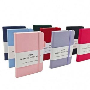 Custom Logo A6 Hardcover Diary With Sewing Binding <b>Pen</b> Holder & Leather Cover - Product Image 2