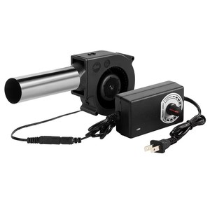 Souffleur à vitesse variable 12V DC - Ventilateur centrifuge pour poêle à bois/fourneau à huile usagée (compatible USB) - Product Image 2