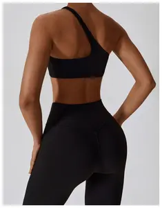 Séchage rapide haute élastique beauté dos fitness dos ouvert soutien-gorge et pantalon de sport ensemble fitness yoga vêtements