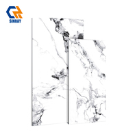 Carreaux de porcelaine imitation pierre moderne 600x1200mm 9mm Brillants Antibactériens Résistants aux acides Haute absorption d'eau Carreaux d'intérieur