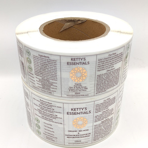 Hot lá vàng dập tùy chỉnh thiết kế logo trong suốt rõ ràng không thấm nước Mỹ phẩm nhãn - Product Image 5